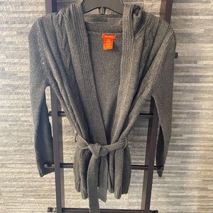 Joe Fresh Size 10/12 Cable Knit Hooded Sweater